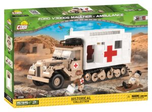 Konstruktionsspielzeug kleine Armee Ford V3000S Maultier Krankenwagen COBI – Bild 2