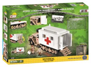 Konstruktionsspielzeug kleine Armee Ford V3000S Maultier Krankenwagen COBI – Bild 3